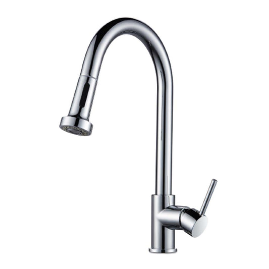 OPAL GOOSENECK PULLOUT KITCHEN SINK MIXER - CHROME - The Tile Collection™