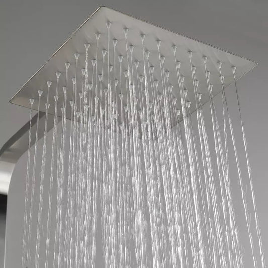 FUSION SQUARE RAIN SHOWER SET WITH THERMOSTATIC MIXER - CHROME - The Tile Collection™