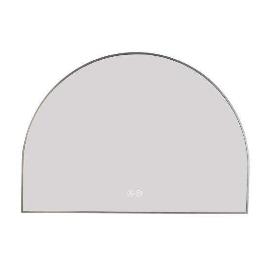 1200x850MM GUNMETAL GREY METAL FRAME ARCHED BACKLIT LED MIRROR | DEFOGGER | 3 COLOURS LIGHTS - The Tile Collection™