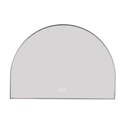 1200x850MM GUNMETAL GREY METAL FRAME ARCHED BACKLIT LED MIRROR | DEFOGGER | 3 COLOURS LIGHTS - The Tile Collection™