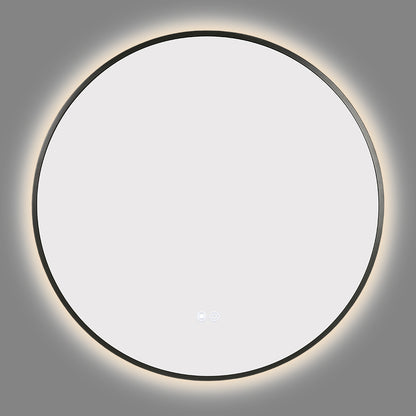 700MM ROUND GUNMETAL GREY FRAME BACKLIT LED MIRROR WITH MOTION SENSOR | DEFOGGER | 3 COLOURS LIGHTS - The Tile Collection™
