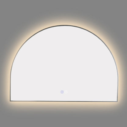 1200x850MM GUNMETAL GREY METAL FRAME ARCHED BACKLIT LED MIRROR | DEFOGGER | 3 COLOURS LIGHTS - The Tile Collection™
