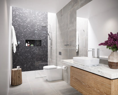 Caroma Luna® Overhead Shower Rail Chrome Lifestyle