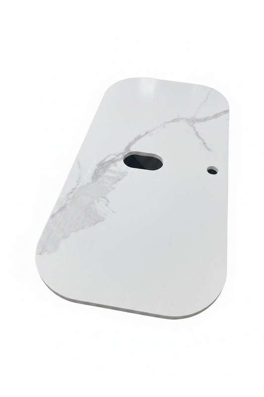 900MM CURVED FLUTED WALL HUNG VANITY | ASH GREY