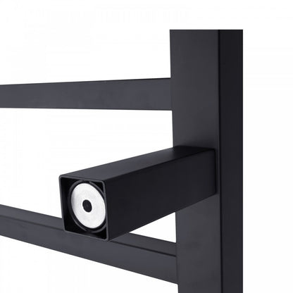 6 BAR SQUARE HEATED TOWEL RAIL 800H*600W*120D- MATTE BLACK