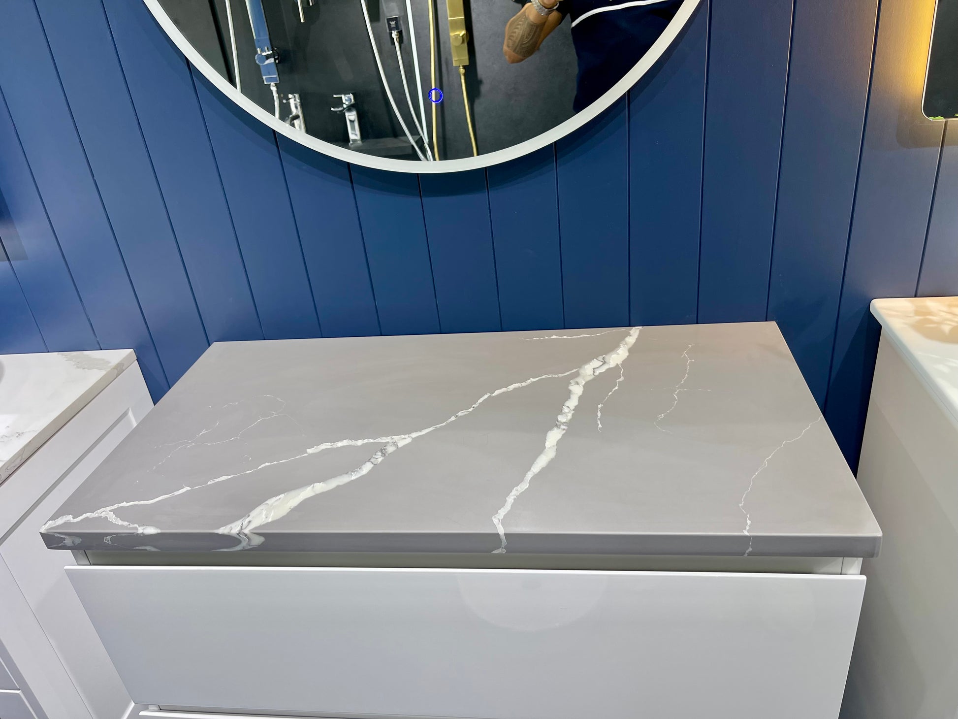 Calacatta Grey Marble Vanity Top 30mm