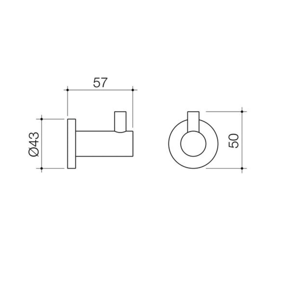 Caroma Liano II Robe Hook Range | 6 Finishes