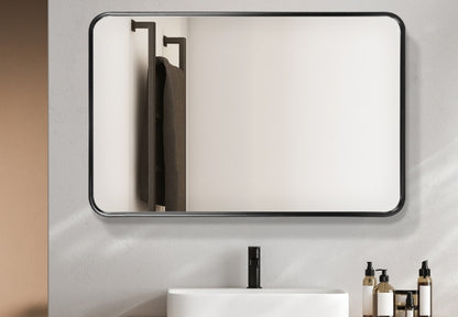 1200x800MM SERAPHINE BLACK ALUMINIUM FRAMED MIRROR DN - The Tile Collection™