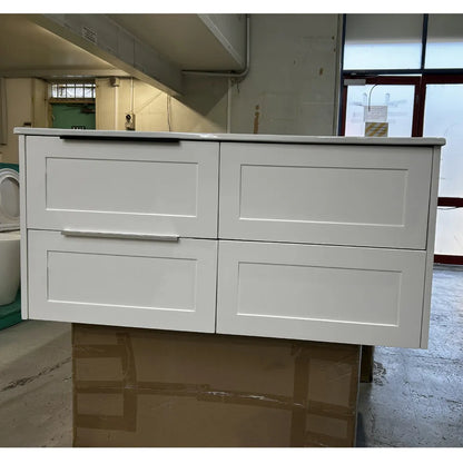 HAMPTON WALL HUNG VANITY | 1500MM | SHAKER STYLE | PLYWOOD | SINGLE BASE CABINET ONLY - The Tile Collection™