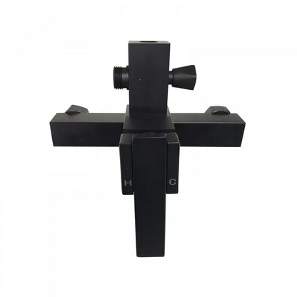 FUSION SQUARE RAIN SHOWER SET WITH EXTERNAL MIXER - MATTE BLACK - The Tile Collection™