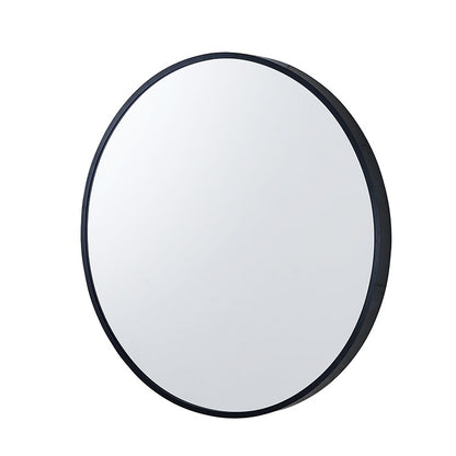 800MM SERAPHINE BLACK ALUMINIUM FRAMED ROUND MIRROR DN - The Tile Collection™