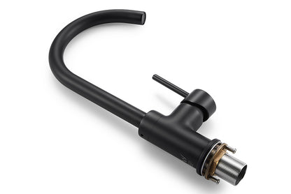 OPAL CLASSIC ROUND GOOSENECK KITCHEN SINK TAP - MATTE BLACK - The Tile Collection™
