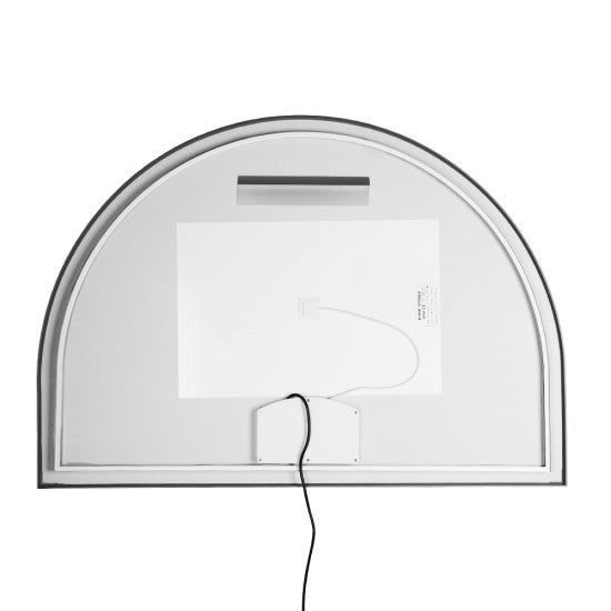 1200x850MM GUNMETAL GREY METAL FRAME ARCHED BACKLIT LED MIRROR | DEFOGGER | 3 COLOURS LIGHTS - The Tile Collection™