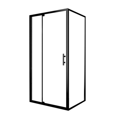 1000X1000MM SQUARE SHOWER GLASS ONLY - MATTE BLACK