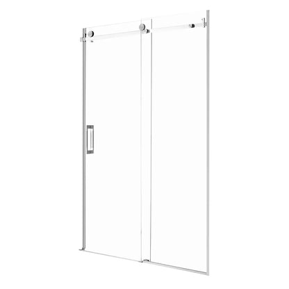 1800MM FRAMELESS SHOWER DOOR - CHROME | GLASS SLIDING DOOR NZ - The Tile Collection™