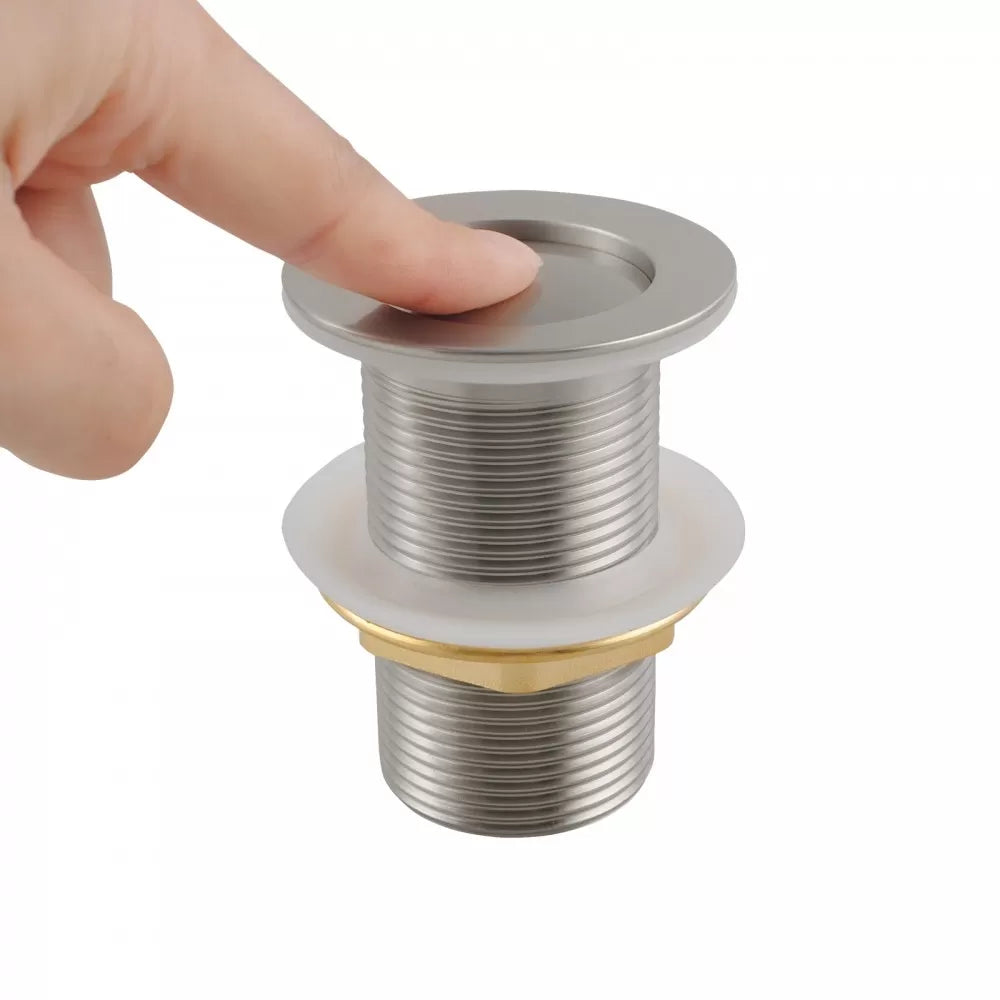 32MM SOLID BRASS BASIN POP UP WASTE WITHOUT OVERFLOW - BRUSHED NICKEL - The Tile Collection™