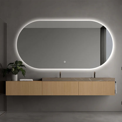 Oval LED Mirror 1400x700mm Backlit