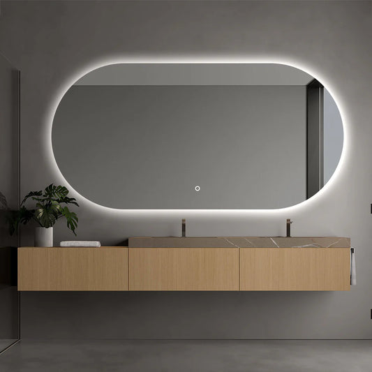 Oval LED Mirror 1400x700mm Backlit