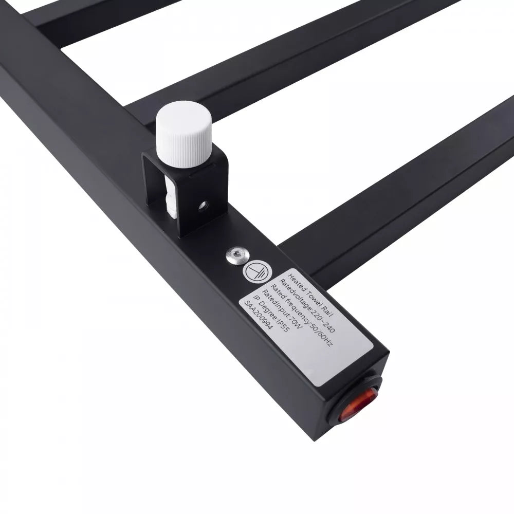 4 BAR SQUARE HEATED TOWEL RAIL ZNY 520H*500W*120D- MATTE BLACK