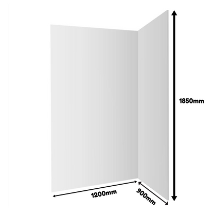 1200X900MM FRAMELESS SLIDING DOOR SHOWER ENCLOSURE KIT- CHROME - The Tile Collection™