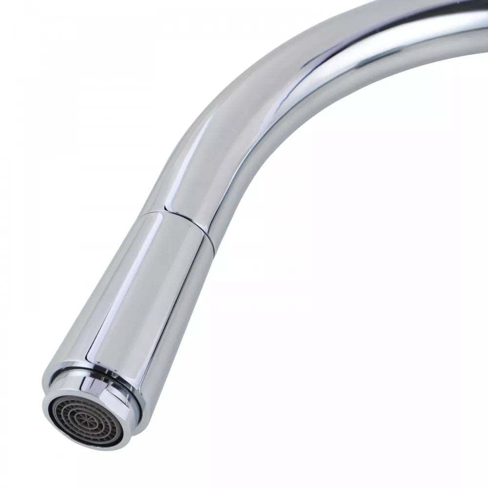 CHASE ROUND PULLOUT KITCHEN SINK MIXER - CHROME - The Tile Collection™