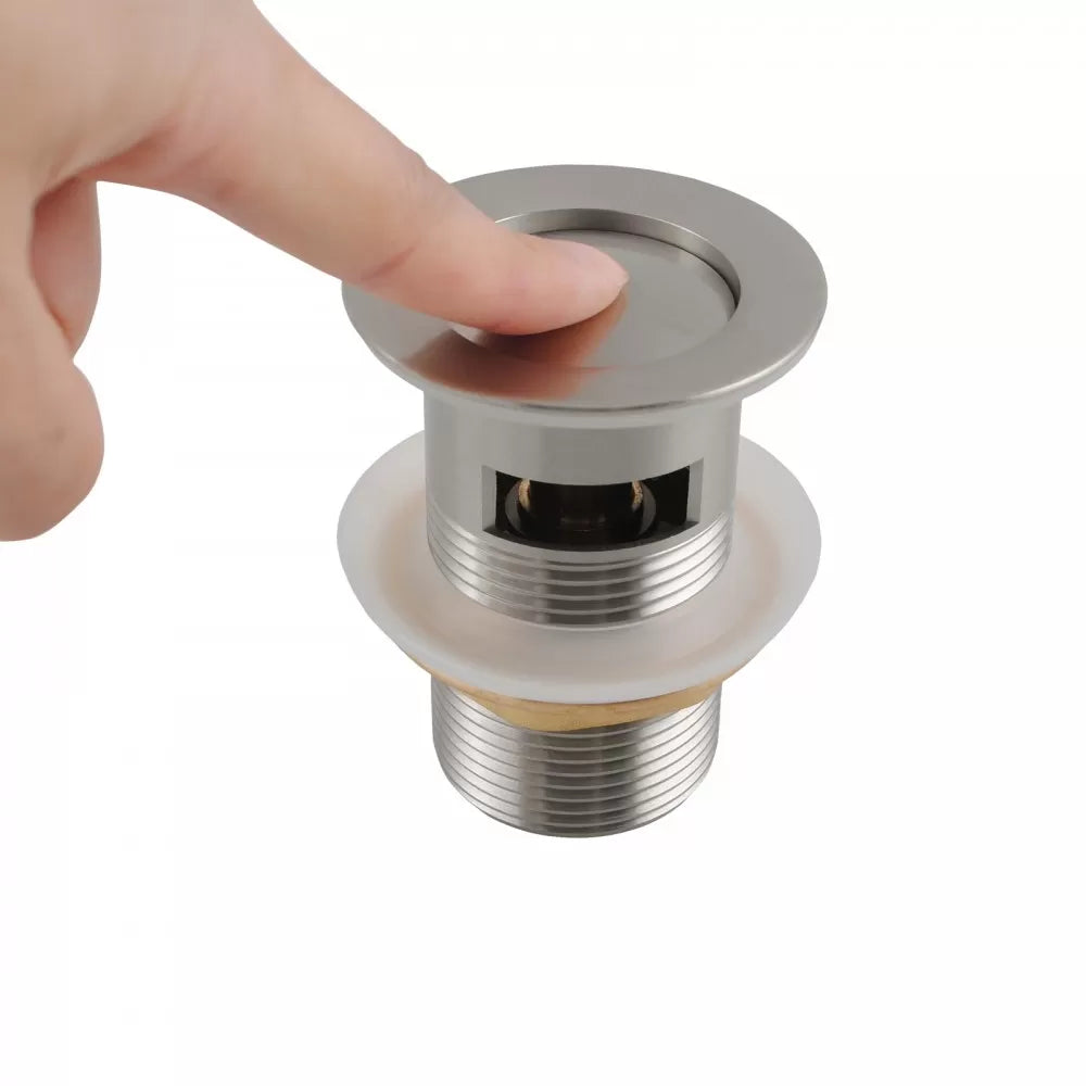 32MM SOLID BRASS BASIN POP UP WASTE WITH OVERFLOW - CHROME - The Tile Collection™