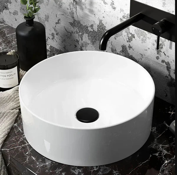 ROUND GLOSS WHITE CERAMIC ART BASIN - The Tile Collection™