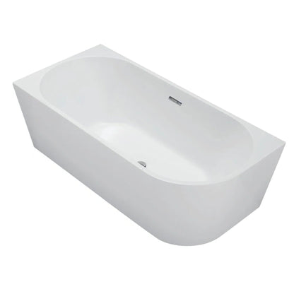 left corner acrylic freestanding bath with overflow 1400mm
