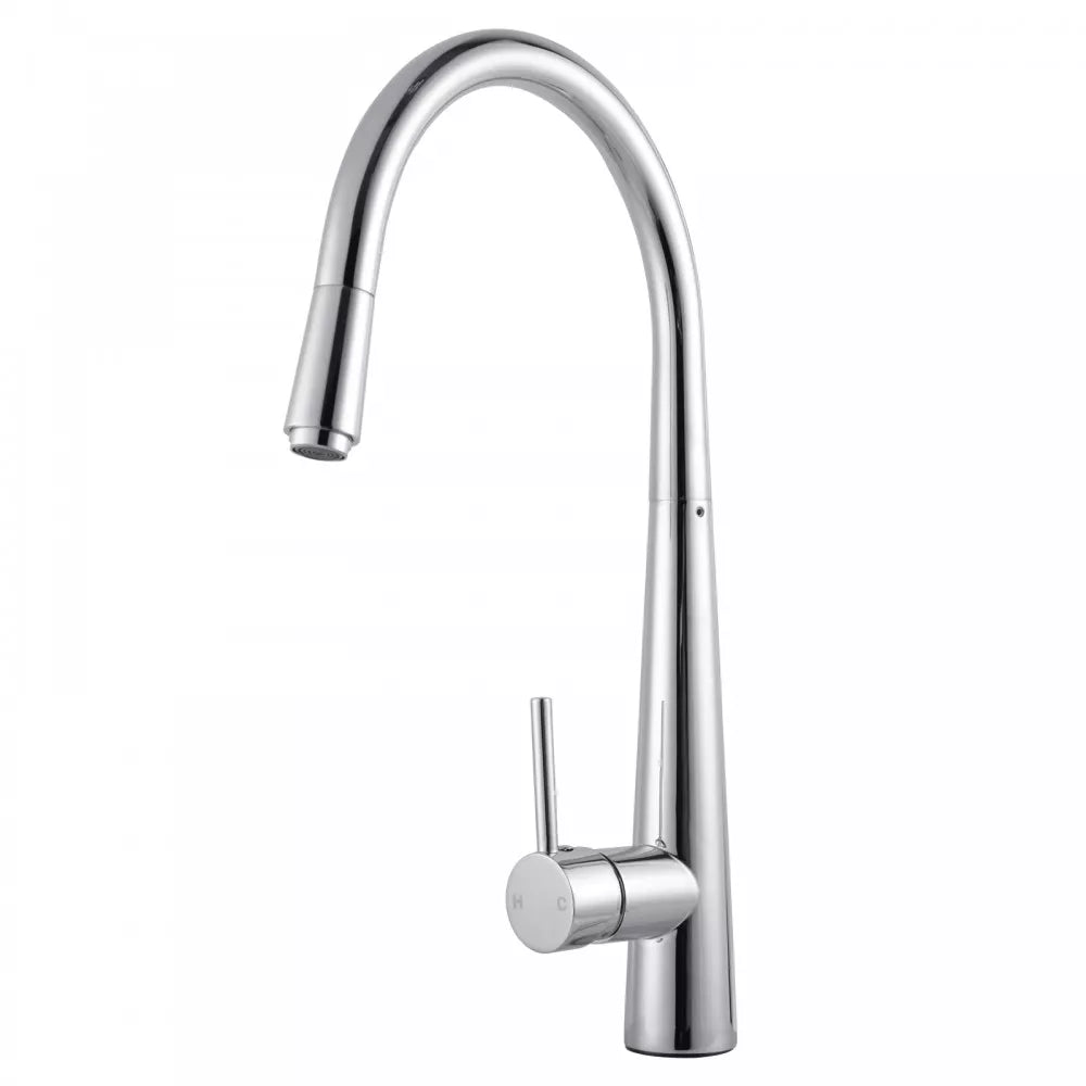 CHASE ROUND PULLOUT KITCHEN SINK MIXER - CHROME - The Tile Collection™