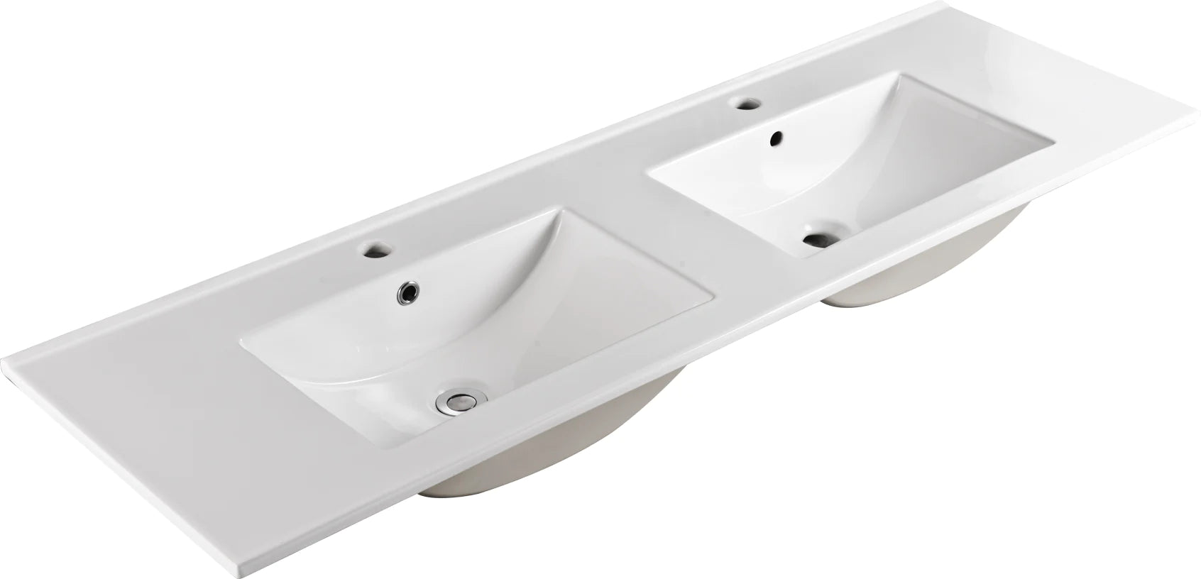 NELSON WALL HUNG VANITY | 1500MM | GLOSS WHITE | PLYWOOD| DOUBLE BASIN - The Tile Collection™