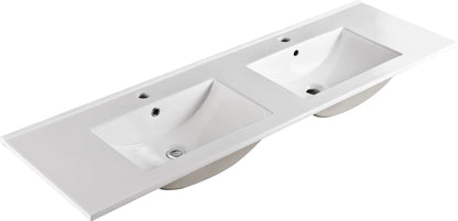 NELSON WALL HUNG VANITY | 1500MM | GLOSS WHITE | PLYWOOD| DOUBLE BASIN - The Tile Collection™