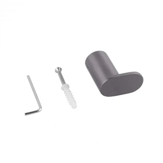 GUNMETAL GREY STAINLESS STEEL ROBE HOOK WALL MOUNTED