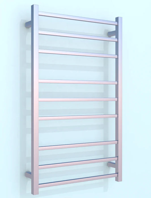 9 BAR SQUARE HEATED TOWEL RAIL 1000H*600W DN- CHROME