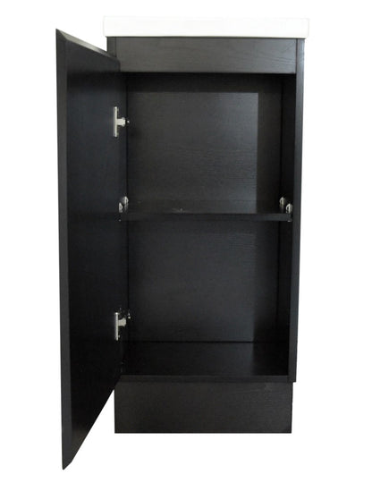 YOLO SLIM FLOOR STANDING VANITY | DARK OAK | 400MM | PLYWOOD - The Tile Collection™