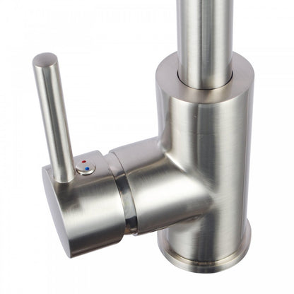 OPAL CLASSIC ROUND GOOSENECK KITCHEN SINK TAP - BRUSHED NICKEL - The Tile Collection™