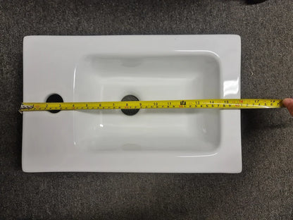 400MM FLUTED MATTE WHITE PLYWOOD FLOORSTANDING VANITY WITH CERAMIC TOP