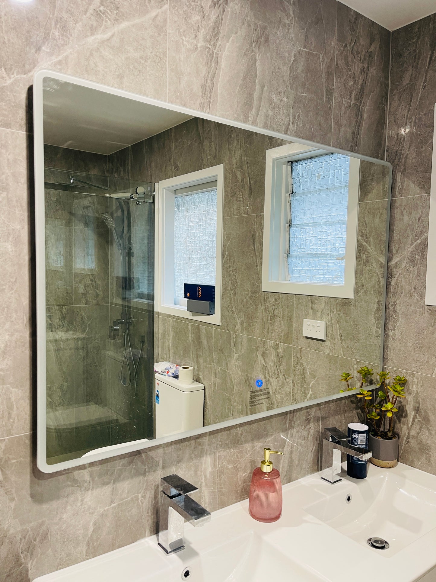 1200X800MM FRONT-LIT LED MIRROR  WITH DEMISTER DN | TOUCH CONTROL | 3 COLOUR TEMPERATURES