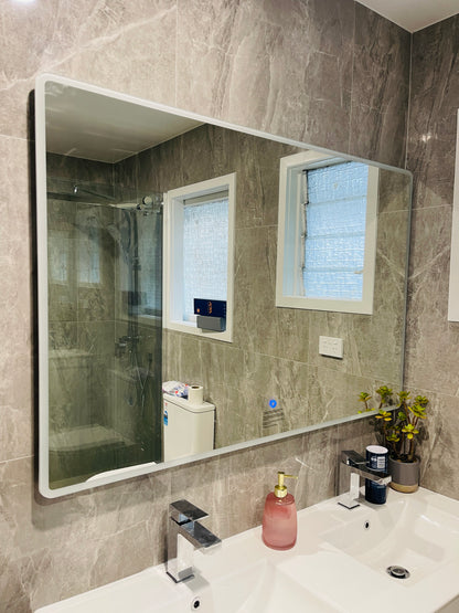 1200X800MM FRONT-LIT LED MIRROR  WITH DEMISTER DN | TOUCH CONTROL | 3 COLOUR TEMPERATURES