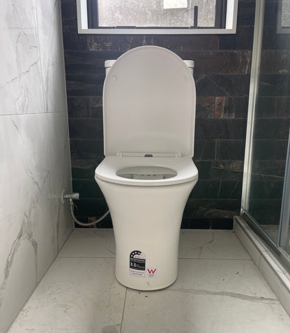 ELEMENTI CURA CC BACK TO WALL TOILET SUITE GLOSS WHITE