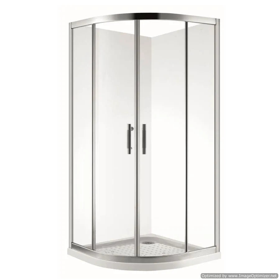 900X900MM ROUND SHOWER ENCLOSURE KIT - CHROME - The Tile Collection™