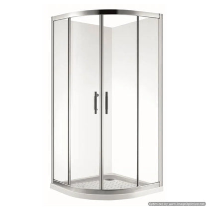 900X900MM ROUND SHOWER ENCLOSURE KIT - CHROME - The Tile Collection™