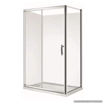1200X900MM CHROME SLIDING DOOR SHOWER KIT - 2 SIDED - The Tile Collection™