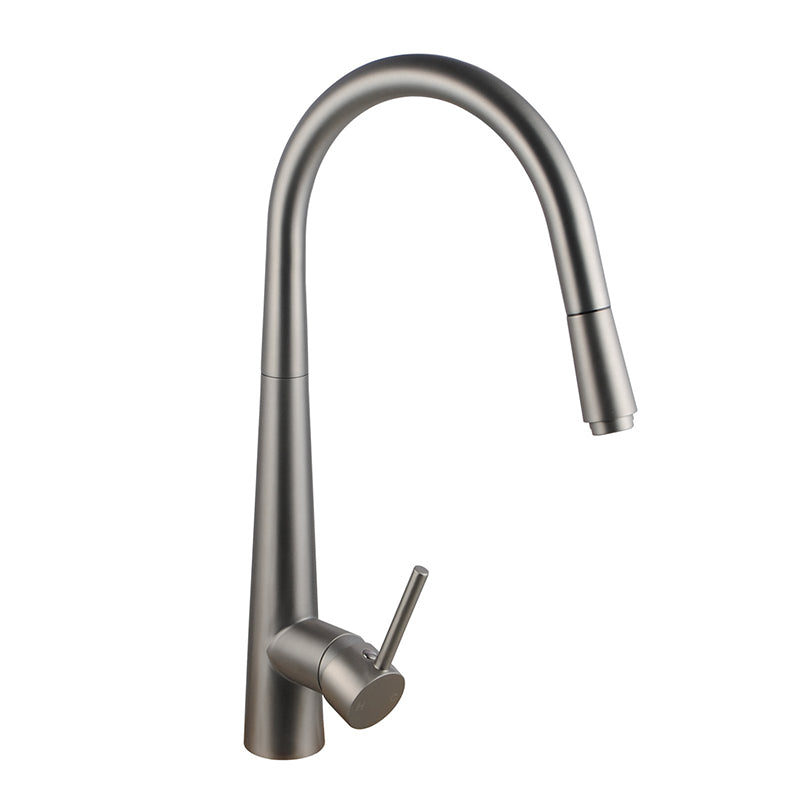 CHASE ROUND PULLOUT KITCHEN SINK MIXER - BRUSHED NICKEL - The Tile Collection™