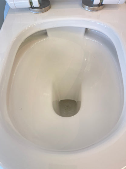OCEANO COMPACT RIMLESS BACK TO WALL TOILET SUITE 605X370X800
