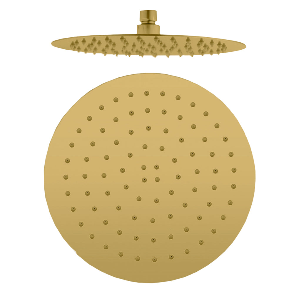 250MM ROUND SLIM RAIN SHOWER HEAD – 5 COLOURS FINISHES | 304 STAINLESS STEEL