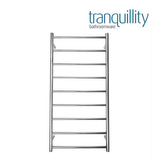 TRANQUILLITY JERSEY 9 BAR ROUND HEATED TOWEL WARMER 1200H*600W*120D- POLISHED STAINLESS