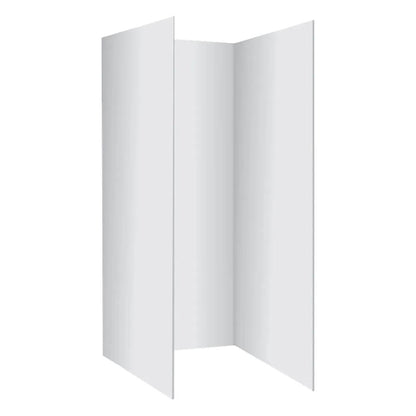 1000X1000X1000MM ALCOVE 3 SIDED SHOWER ENCLOSURE WITH SWING DOOR - MATTE BLACK - The Tile Collection™
