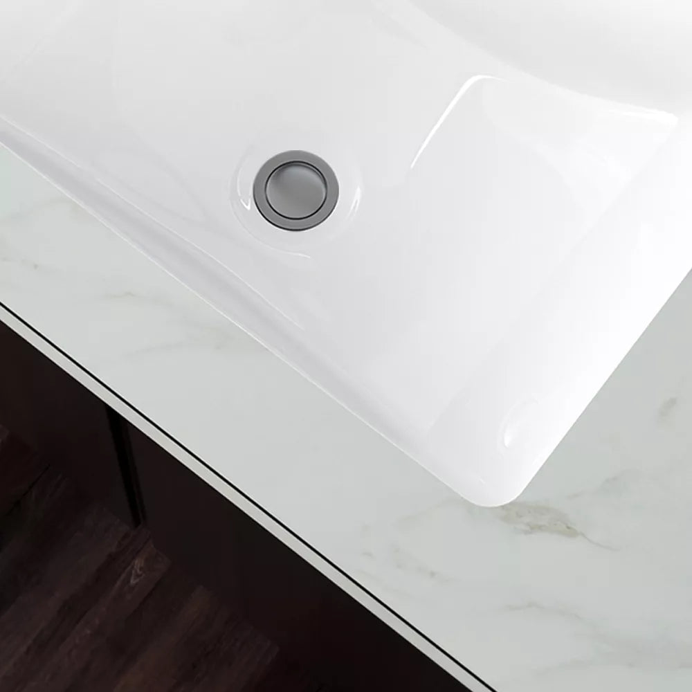 32MM SOLID BRASS BASIN POP UP WASTE WITH OVERFLOW - GUNMETAL GREY - The Tile Collection™