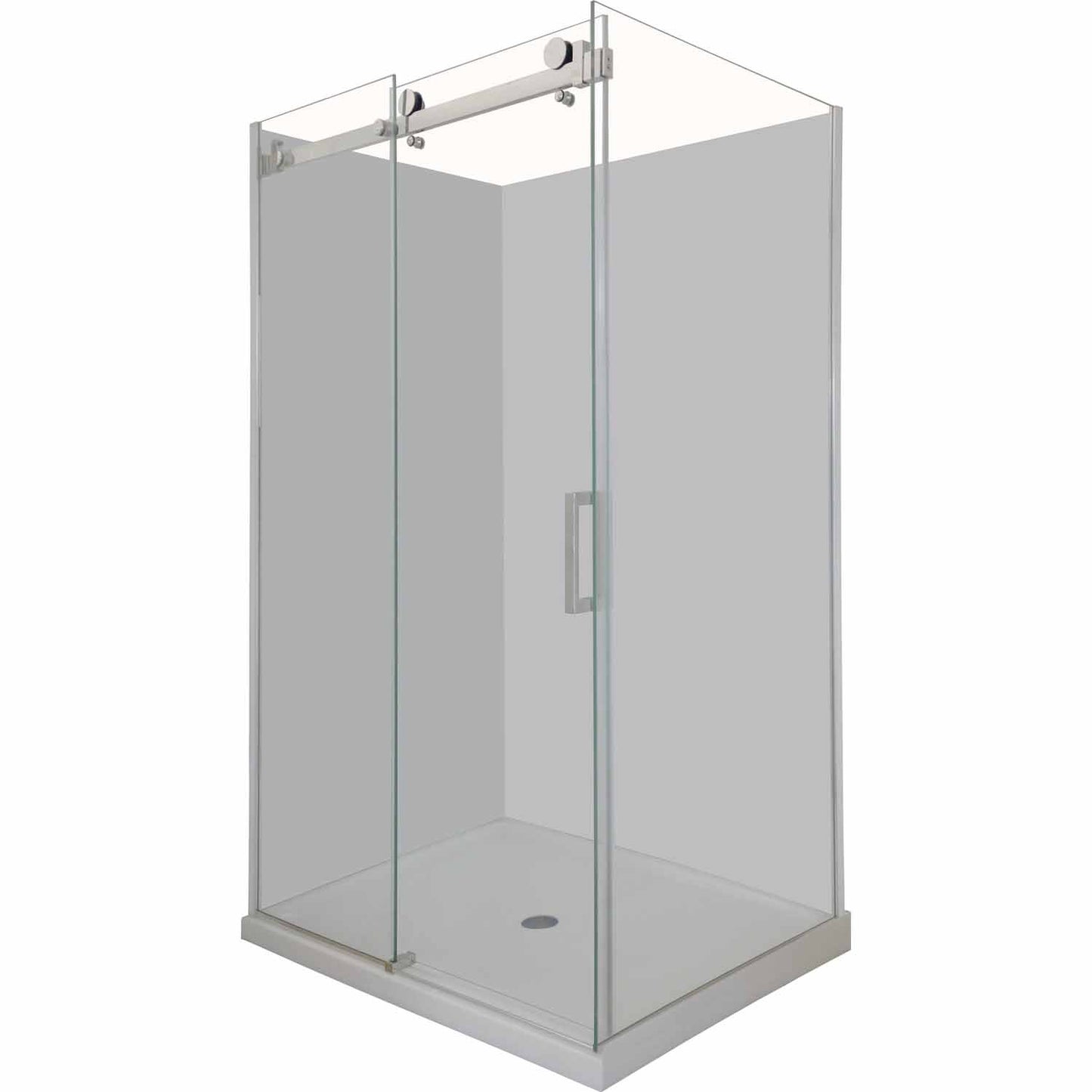 1200X900MM FRAMELESS SLIDING DOOR SHOWER ENCLOSURE KIT- CHROME - The Tile Collection™