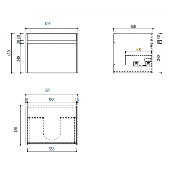 HONEY OAK WALL HUNG VANITY | 600MM | SINGLE DRAWER | BC13 - The Tile Collection™